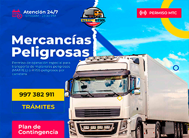 Mercancías Peligrosas Plan de Contingencia Resolución Direcctoral Autorización de Transporte MTC 