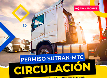 Permiso SUTRAN MTC Circulación Transporte Terrestre a Nivel Nacional 