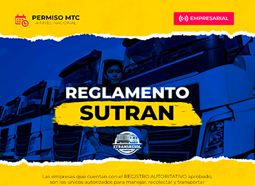 Reglamento SUTRAN cumplimiento de normatividad 